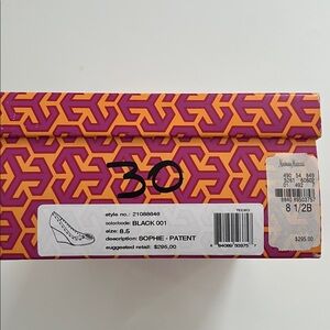 Tory Burch 8 1/2 Black patent heels